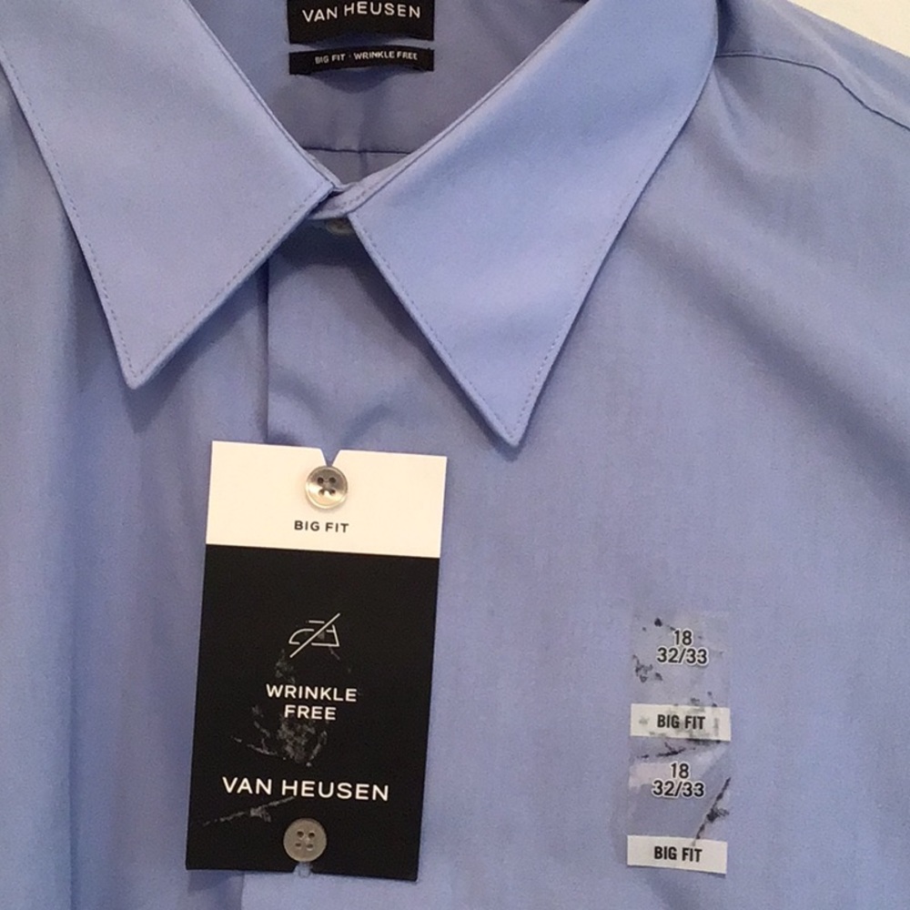 NWT Big Guy Van Heusen 18 x 32 Dress Shirt